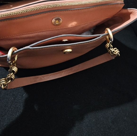 Tory Burch Lily Satchel-Salmon Color - Picture 7 of 16